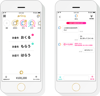 プリン(pring)のスマホ画面
